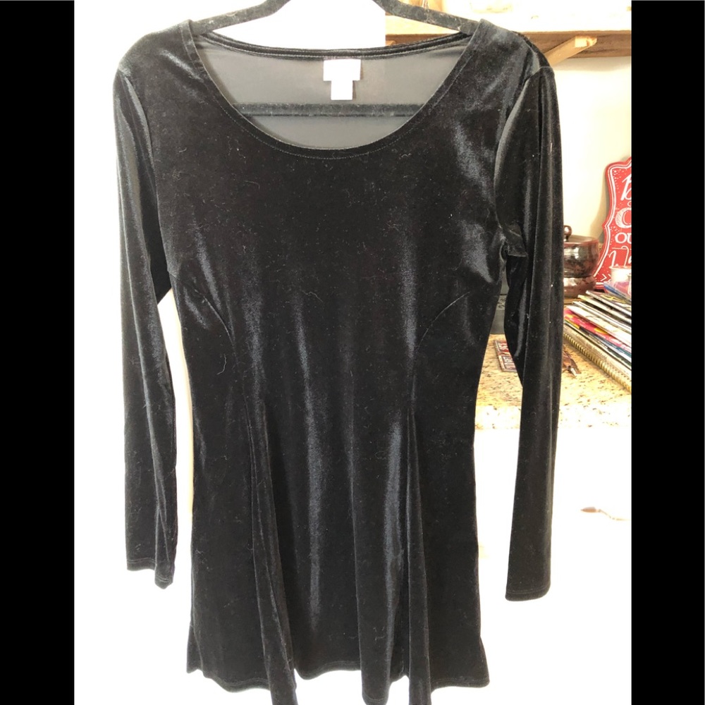 Miossimo Black Velvet swing dress